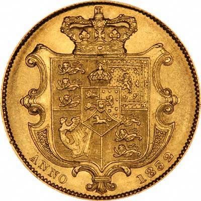 1832 Sovereign Reverse Photograph
