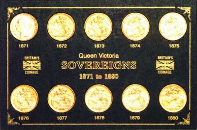 Complete Victoria Young Head St. George Date Set of Sovereigns