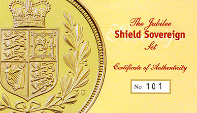 The Jubilee Shield Sovereign Set Certificate