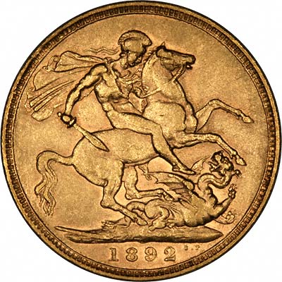 Reverse of 1892 Sovereign