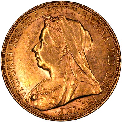 Obverse of 1901 Gold Sovereign