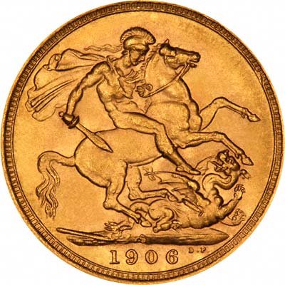 Reverse of 1906 Sydney Mint  Sovereign