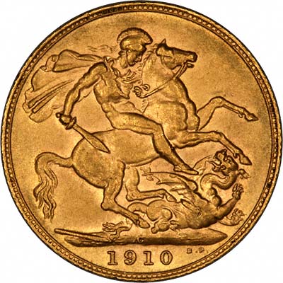 Our 1910 Sovereign Reverse Photograph