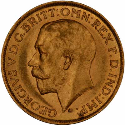 First Type Obverse of George V Sovereign