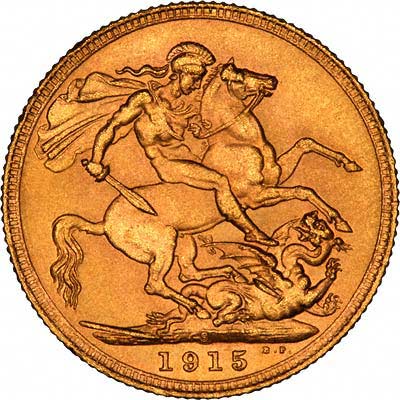 Reverse of 1915 Sydney Mint Sovereign