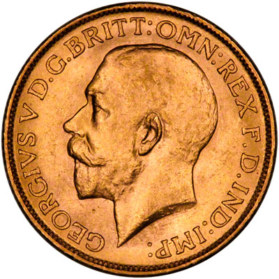 Obverse of 1916 Gold Sovereign