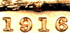 Reverse of 1916 Melbourne Mint Sovereign