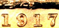 Reverse of 1917 Perth Mint Sovereign