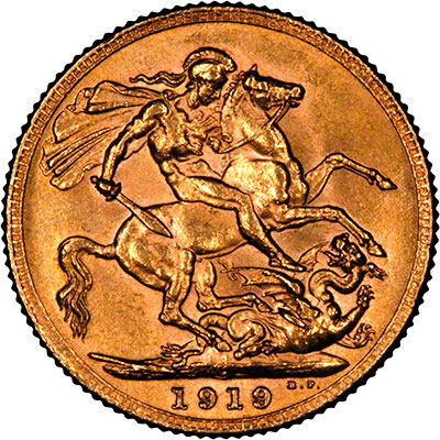 1919 Reverse of Canada Mint Sovereign