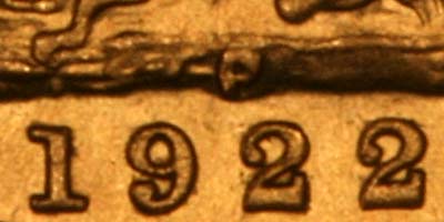 Detail Showing Date and P Mintmark