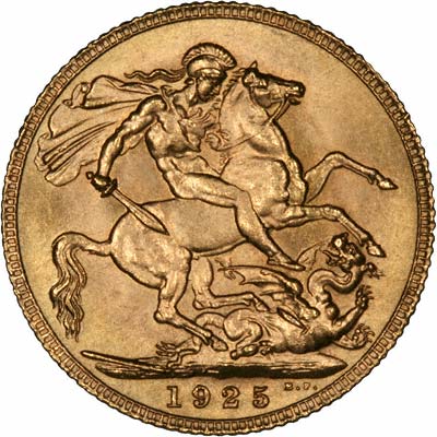 Reverse of 1925 Gold Sovereign