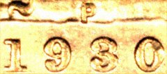 Detail Showing Date and P. Mintmark