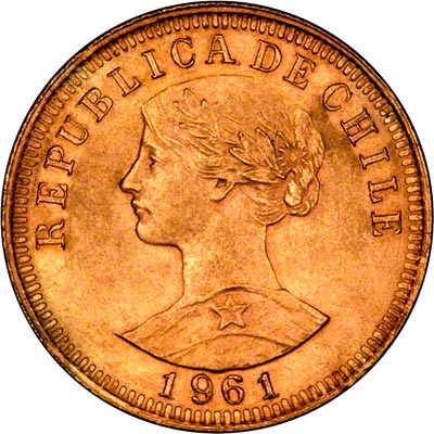 Obverse of 1961 Chile 50 Pesos