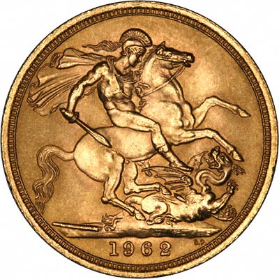 Our 1962 Mint Gold Sovereign Reverse Photograph