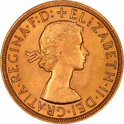 Our 1957 Queen Elizabeth II Gold Sovereign Reverse Photograph