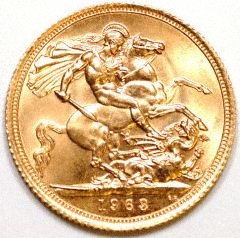 Our 1963 Gold Sovereign Reverse Photograph