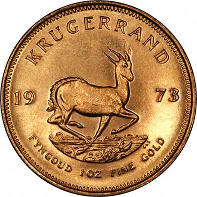 Reverse of 1973 Krugerrand