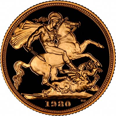 Reverse of 1980 Proof Sovereign