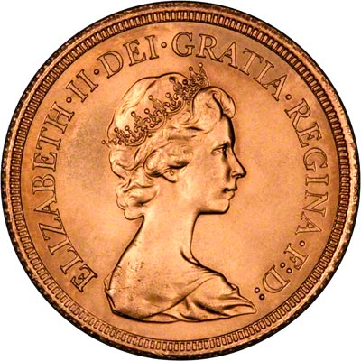Obverse of 1982 Uncirculated Sovereign