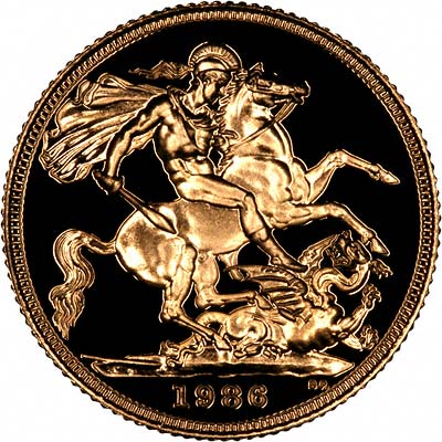 Reverse of 1986 Proof Sovereign