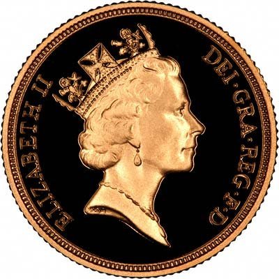 Obverse of 1987 Proof Sovereign