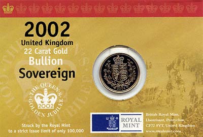 Our 2002 Sovereign Obverse Photograph