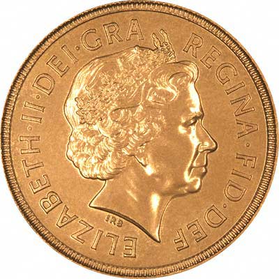 Obverse of 2002 Sovereign