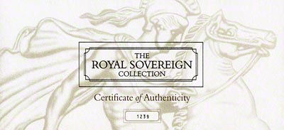 The Royal Sovereign Collection Certificate