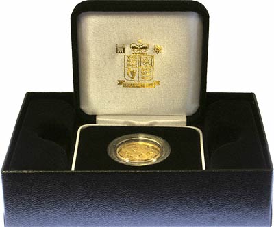 Our 2007 Gold Proof Sovereign in Box Photograph
