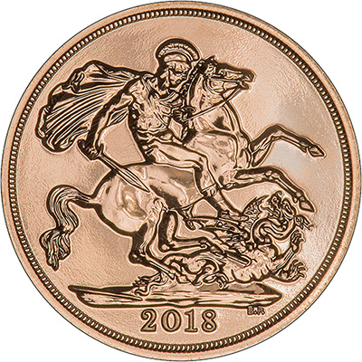 Reverse of 2018 Gold Sovereign