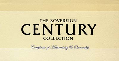 Sovereign Century Collection Certificate of Authenticity & Ownership