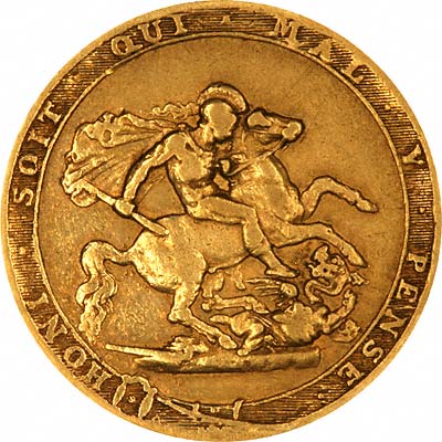 Reverse of 1817 George III Sovereign