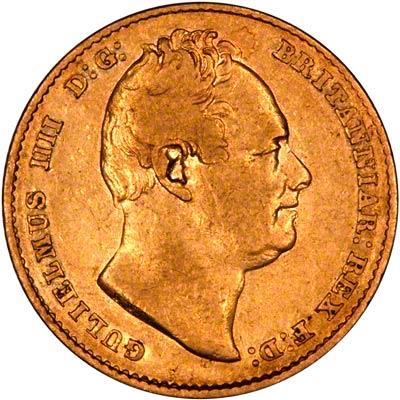 Reverse of 1832 William IV Sovereign