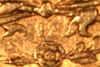 Die Number 22 on Reverse of 1863 Victoria Shield Sovereign