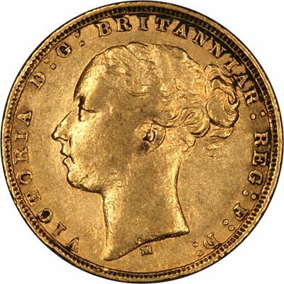 Obverse of 1880 Melbourne Mint Long Tail Spink #3857