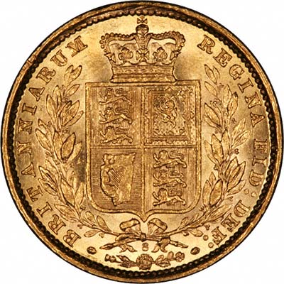 Reverse of Young Head St. George Sydney  Mint Gold Sovereign
