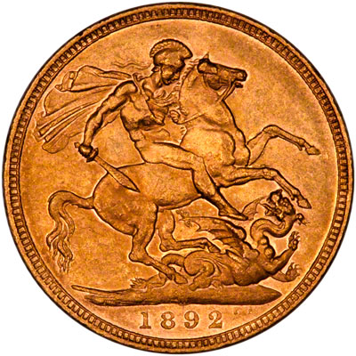 Reverse of 1902 Melbourne Mint Sovereign
