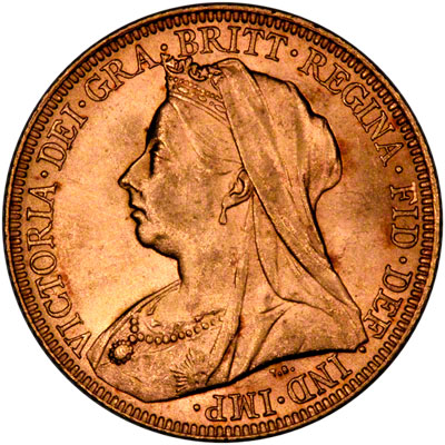 Obverse of 1896 Sovereign