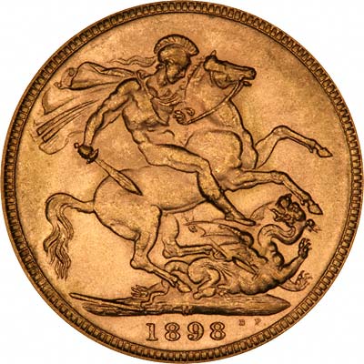 Reverse of 1898 M Sovereign