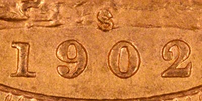 1902 Sydney Mint Sovereign - Close Up of Date