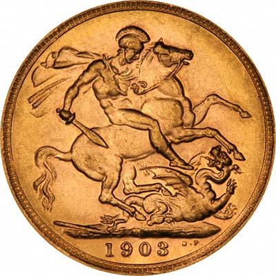 Reverse of 1903 Melbourne Mint Sovereign