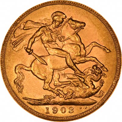 Reverse of 1903 Perth Mint Sovereign
