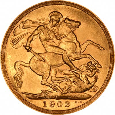 Reverse of 1903 Sydney Mint Sovereign