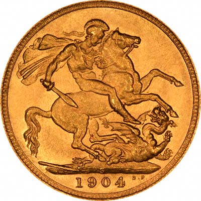 Reverse of 1904 Sydney Mint Sovereign