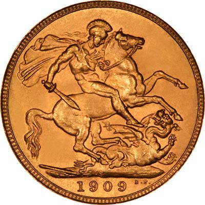 Our 1909 Edward VII Sydney Mint Gold Sovereign Reverse Photograph