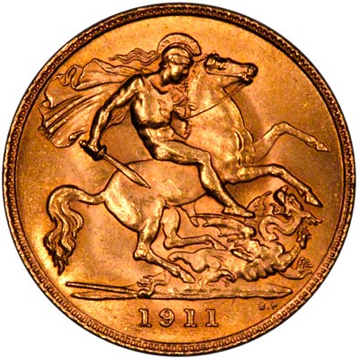 Reverse of 1911 Half Sovereign