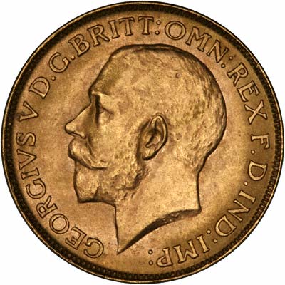 Obverse of George V First Type Sovereign