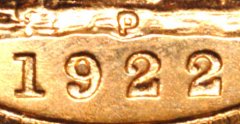 1922 P = Perth Australia Mint
