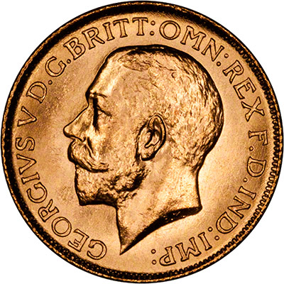 Obverse of 1925 Gold Sovereign