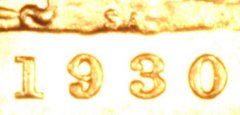 Detail Showing Date and S.A. Mintmark